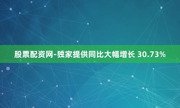 股票配资网-独家提供同比大幅增长 30.73%